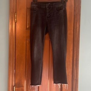 Ankle flare black cropped jeans